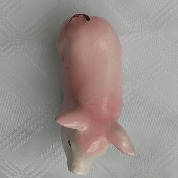 Vintage Ceramic Pig Miniature Figurine Kitchen Decor 1970s Japanese - Picture 7 of 8